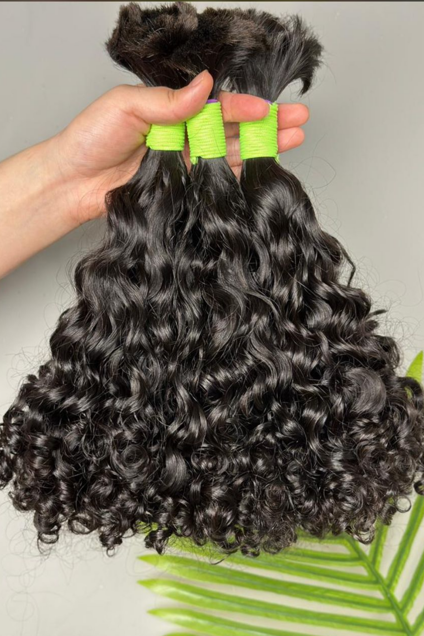 Bundled Pure Virgin Base Curls / 100 grams (HUMAN HAIR BULK)