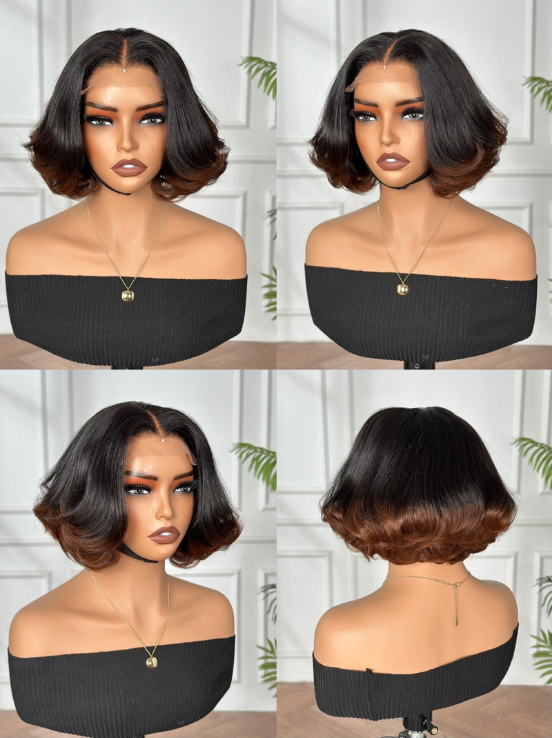 SDD Color baby hook 4x4 closure wig