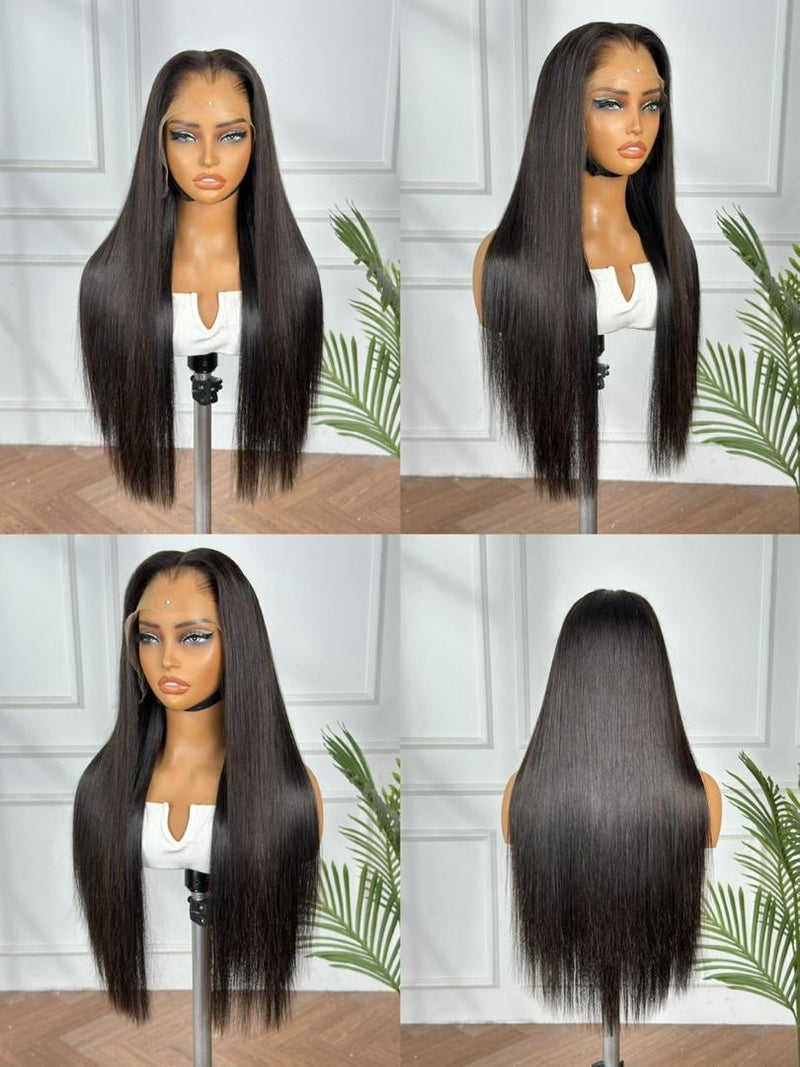 Raw hair Lagos Hairline 13x4 silky straight wig