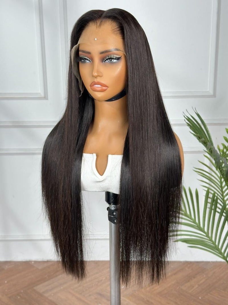 Raw hair Lagos Hairline 13x4 silky straight wig