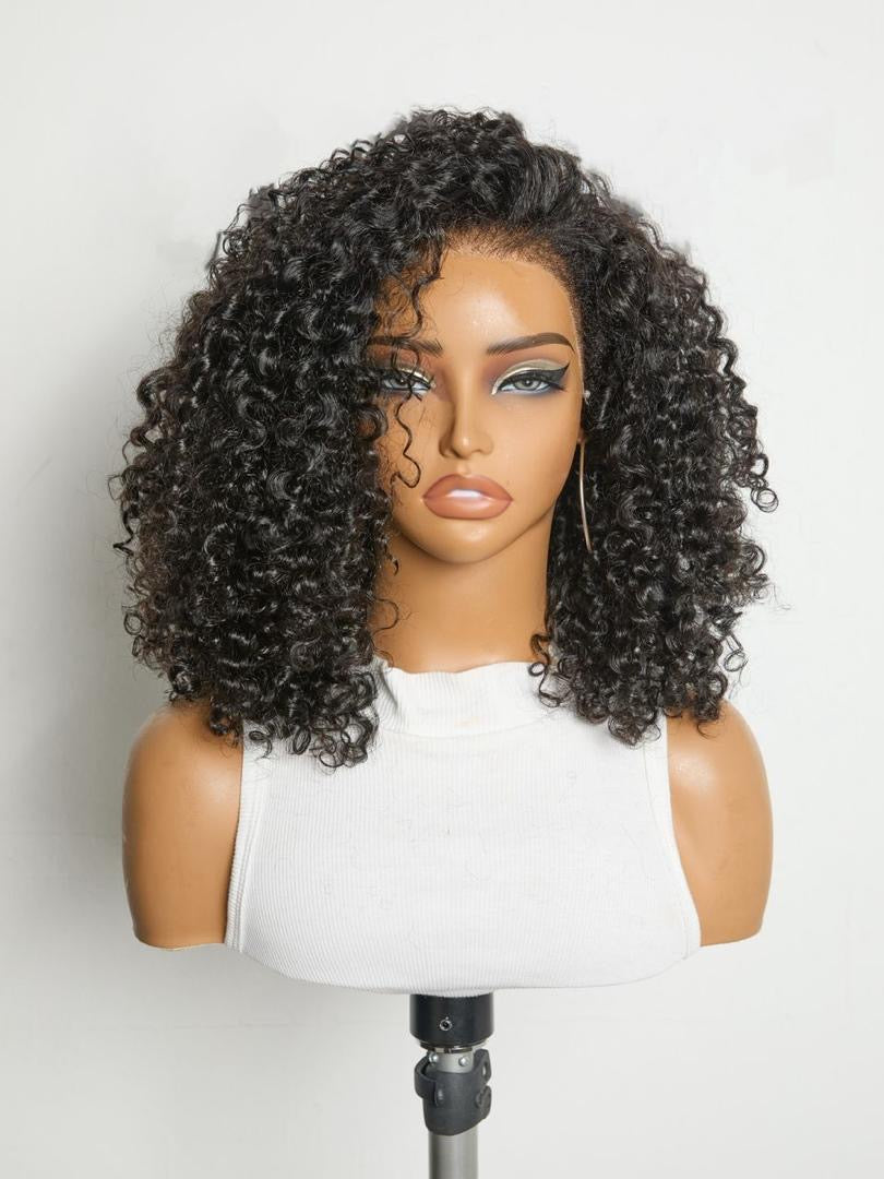 4C edge Burmese curl closure wig