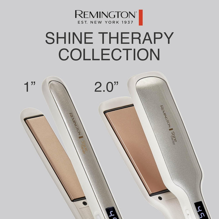 Remington Shine Therapy 1 inch Hair Straightener Iron, Flat Iron Infused with Argan Oil &amp; Keratin, Professional Ceramic Flat Iron for Less Frizz, Shines and Smooth, Styling Tools
