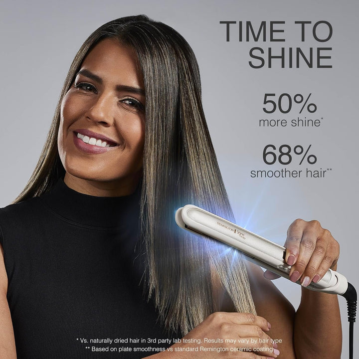 Remington Shine Therapy 1 inch Hair Straightener Iron, Flat Iron Infused with Argan Oil &amp; Keratin, Professional Ceramic Flat Iron for Less Frizz, Shines and Smooth, Styling Tools