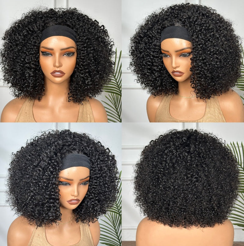 Banded curly wig