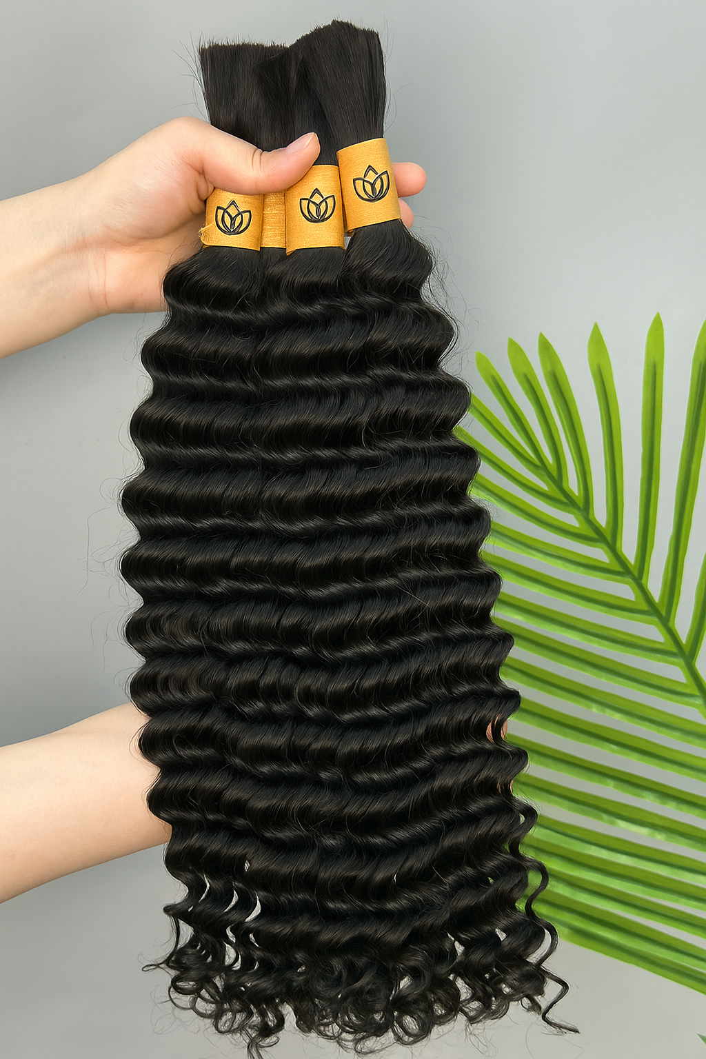 Bundled Pure Virgin Deep Wave / 100 grams (HUMAN HAIR BULK)