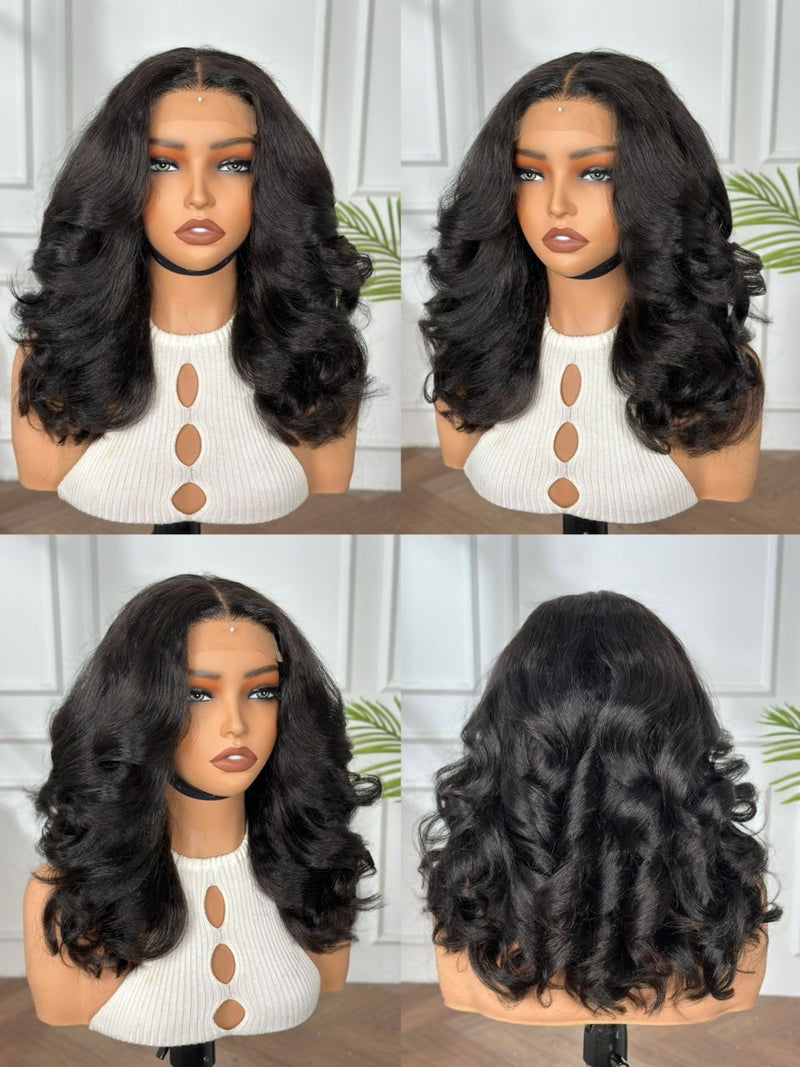 Kinky Straight 4x4 Closure Wig