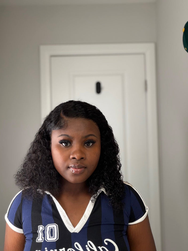 4c edge Burmese curls closure wig