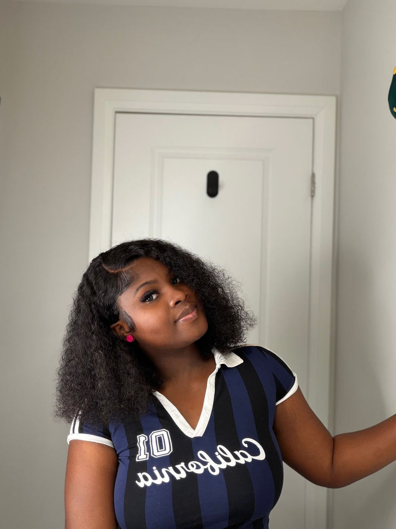 4c edge Burmese curls closure wig