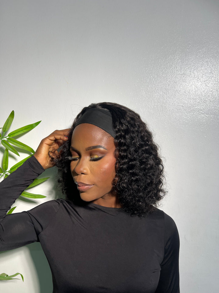 Headband curly Wig - 10" soft pixie curls