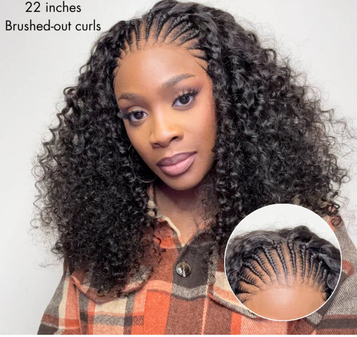 Knotless Fulani Deep Wave Braids