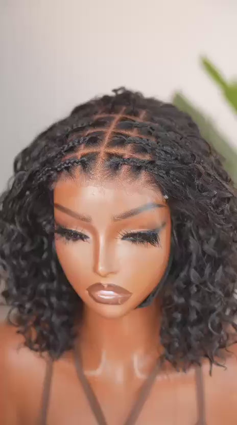 Load video: Human Hair Braided Wig