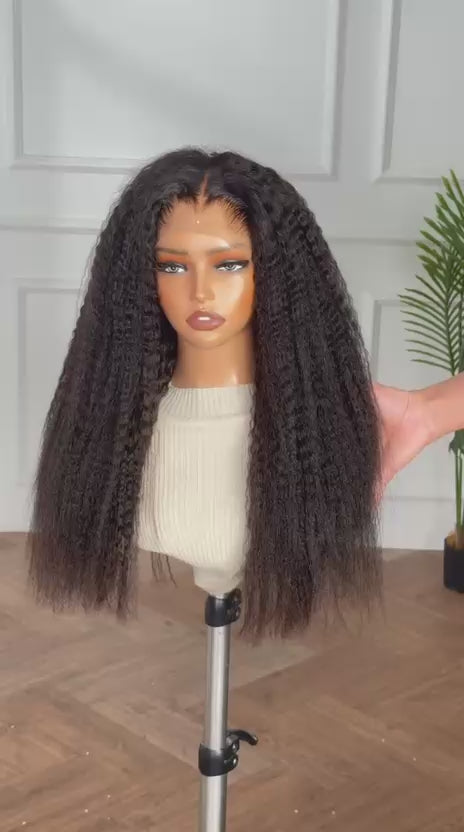 Load video: 13 by 4 Frontal Wig Boha Raw Hair/Lagos Hairline