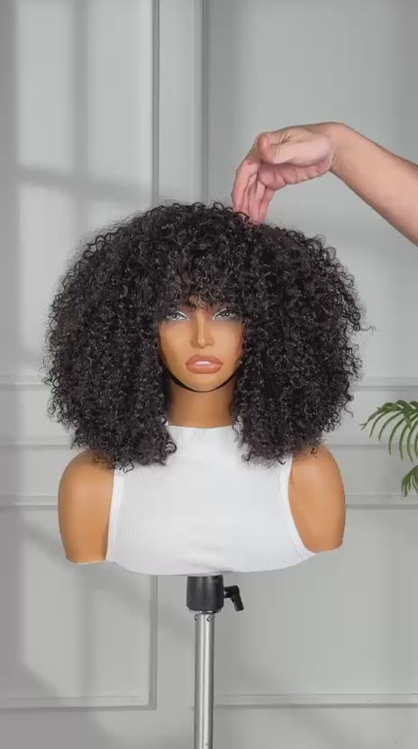 Load video: 18&quot; Raw Human Hair Frontal Wig