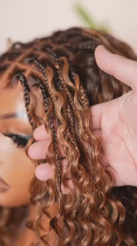 Load video: Human Hair Braided Wig